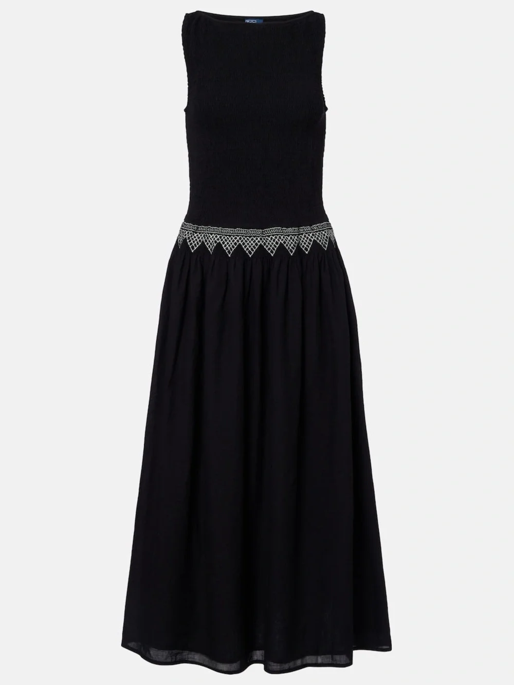 Polo Ralph Lauren Embroidered Cotton Voile Midi Dress